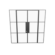 Air 4 modern double OTTOSTUMM steel doors with sidelights and clear tempered glazing