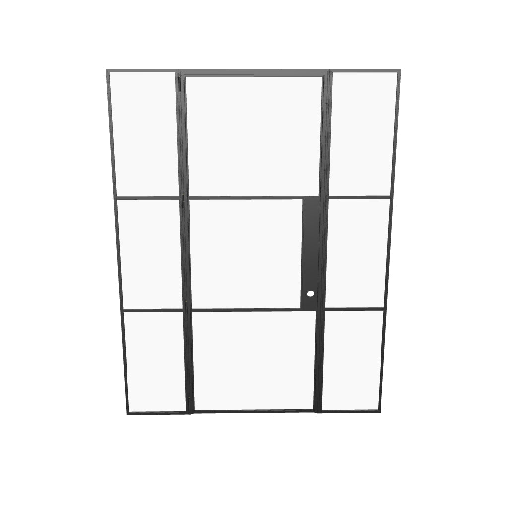 Air 4 OTTOSTUMM steel door system with side windows and minimalist modern lines
