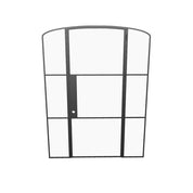 Air 4 single mini arch steel door with sidelites and tempered glass