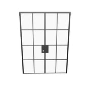 Air 5 double flat interior doors front elevation in hot-rolled steel
