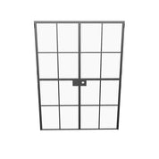 Interior Dutch double flat solid steel doors, factory style