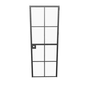 Air 5 Dutch interior single flat modular steel door with single pane tempered glass