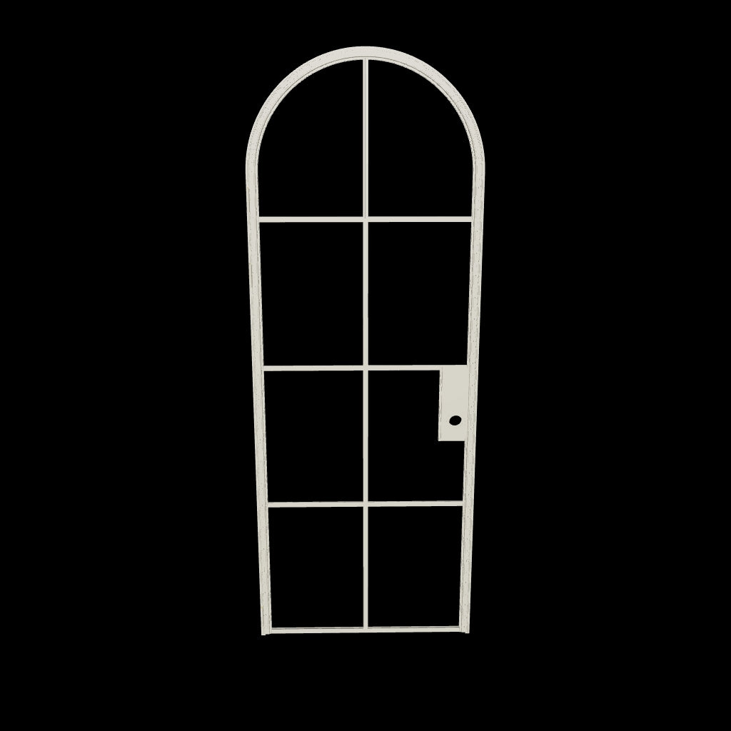 single full arch steel door 3d render