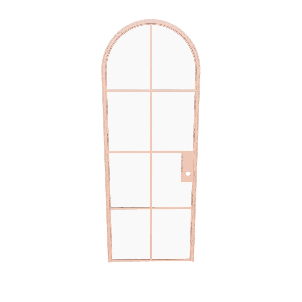 Air 5 single full arch interior door Sunset Pink modular construction perspective