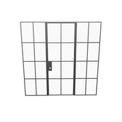 Air 5 interior single flat hot-rolled steel door with sidelights