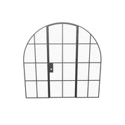 Interior single full arch modular steel door with sidelights