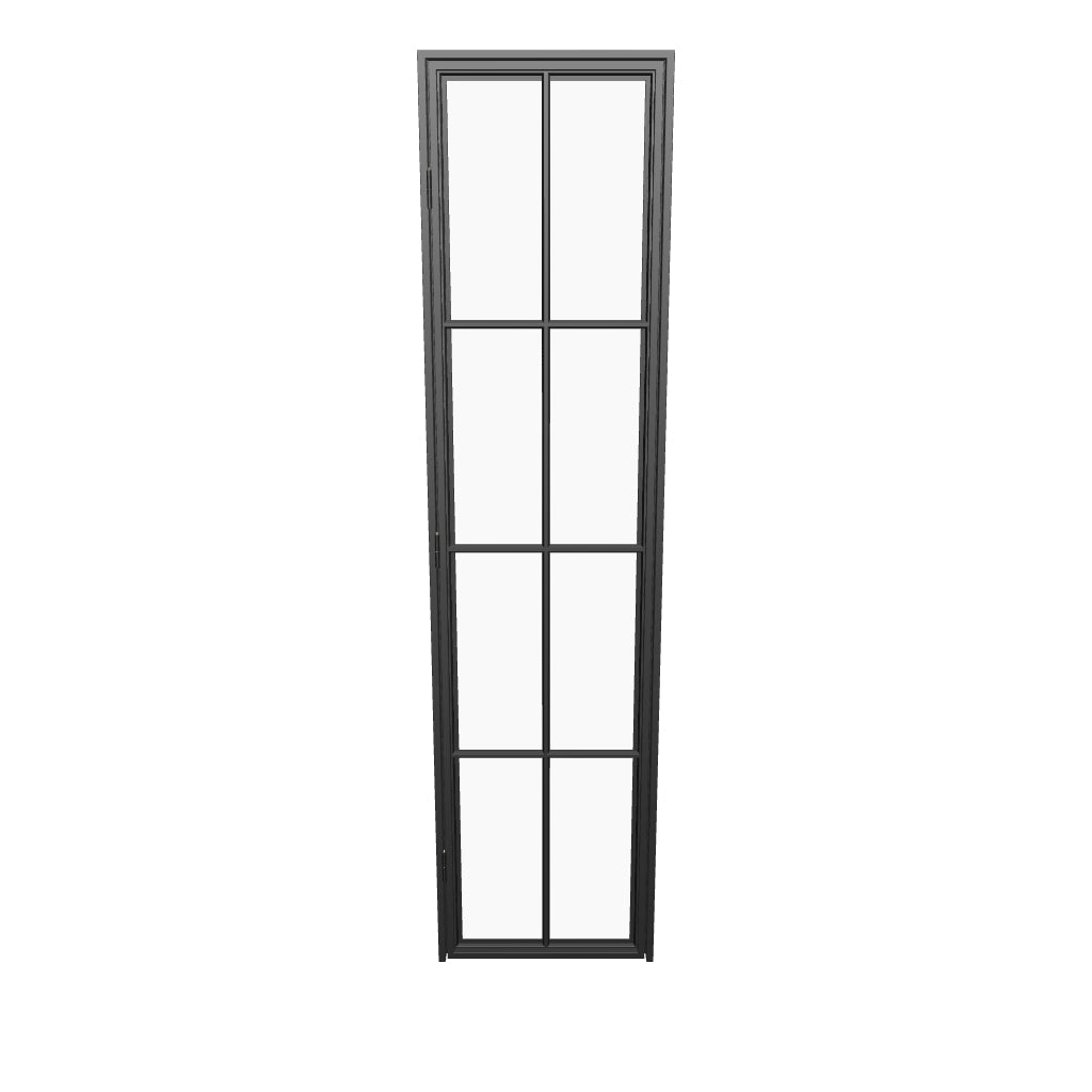 Air 5 pantry single flat steel door close perspective of frame and pane layout