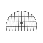 Interior wide double full arch steel doors, minimalist factory design