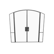 Modern interior glass steel double doors with sidelights, Air Grand slim OTTOSTUMM hot-rolled steel system
