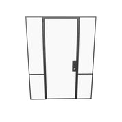 Modern interior Air Grand steel door with sidelights featuring OTTOSTUMM hot-rolled steel and narrow frame profiles