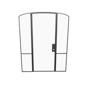 Modern interior mini arch glass steel door with sidelights, Air Grand slim OTTOSTUMM steel system