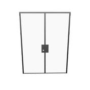 Architectural Air Lite double flat glass doors with narrow sightlines and removable threshold