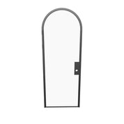Solid steel Air Lite full arch door with narrow sightlines and modern architectural styling
