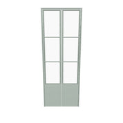 Air Pantry double flat architectural steel pantry doors in Montecito Mint finish