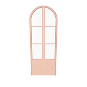 Air Pantry double full arch architectural steel pantry doors in Sunset Pink finish