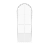 Air Pantry with Kickplate - Double Full Arch in White