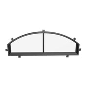 Energy efficient steel entry door with curved transom