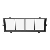 architectural steel transom window with thermal barrier