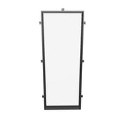 Slim-profile steel side window with certified energy performance.