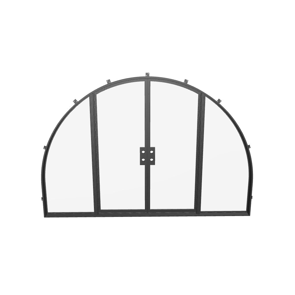 Wide full arch steel doors engineered for performance.