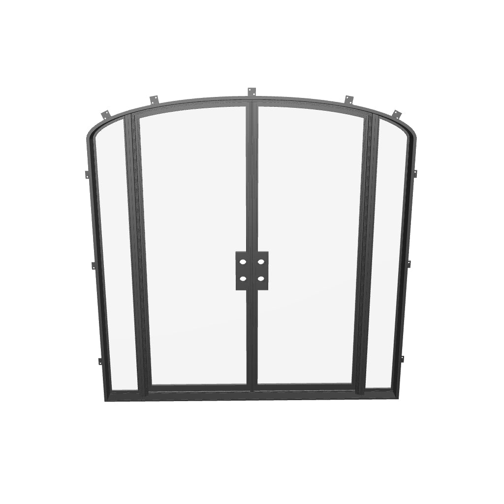 Double mini arch steel doors engineered for efficiency.