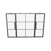 Air 4 paired single doors with middle window and architectural frame
