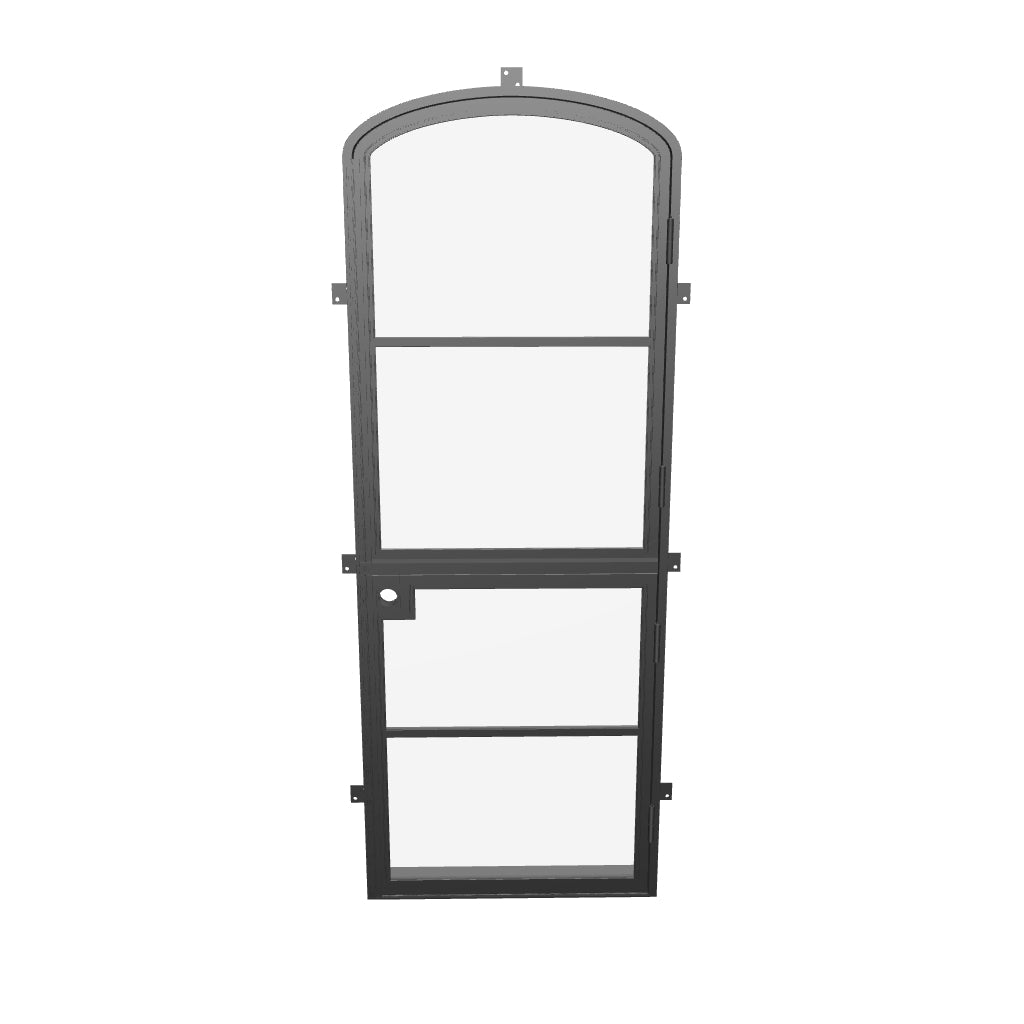Air 4 Dutch single mini arch door, NFRC-Rated cold rolled metal and finish