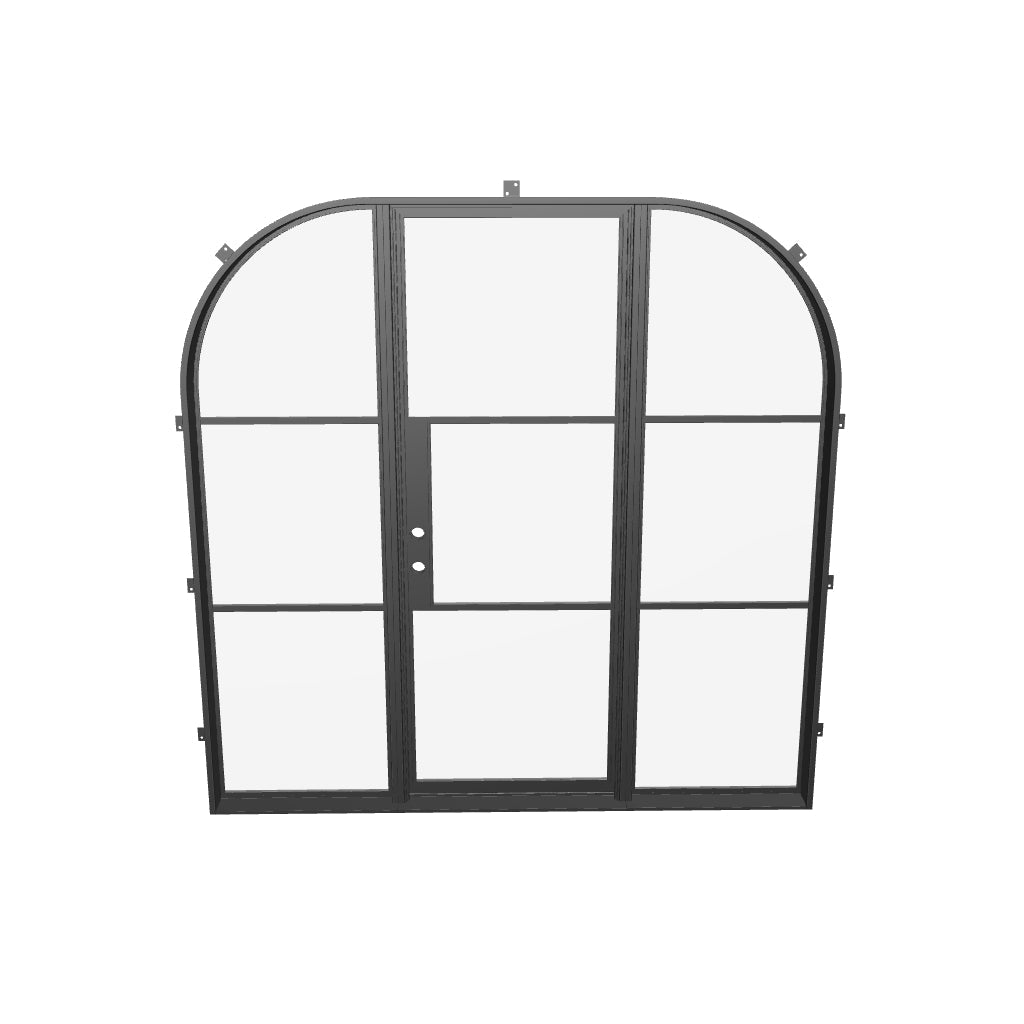 Air 4 Loop steel door with side windows and clean flat profile
