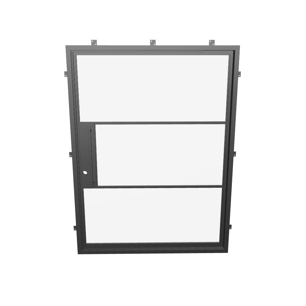 frameless look flat pivot entry