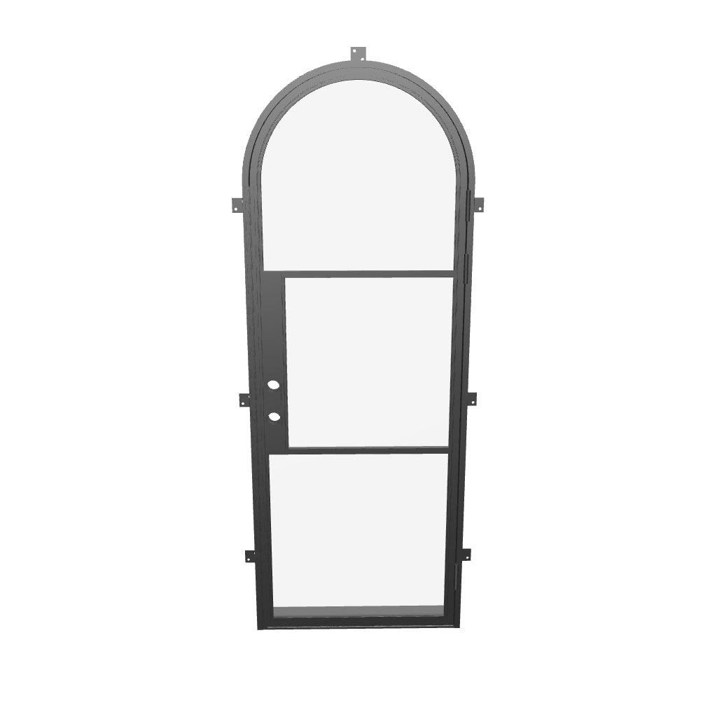 Air 4 full arch single entry door with sleek lines and curved top