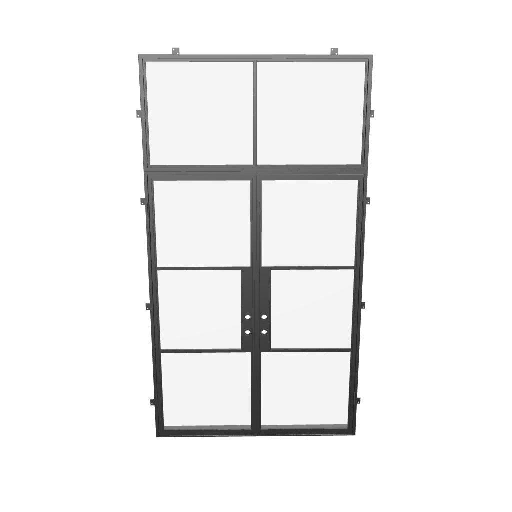 Air 4 double flat doors with upper window and insulated glazing