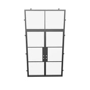 Air 4 double flat doors with upper window and insulated glazing