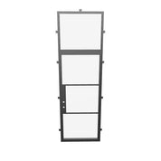 Air 4 single flat entry door with flat top window and minimalist frame