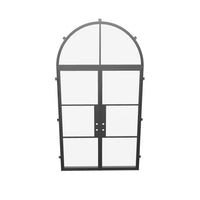 Air 4 with Thermal Break and Full Arch Top Window - Double Flat | Standard Sizes by Pinky’s Iron Doors — home doors, view 7