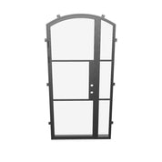 Air 4 single arch entry door with right sidelight, galvanized mixed metal construction
