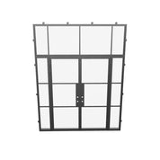 Air 4 double flat door with sidelights and flat transom, NFRC-Rated galvanized metal