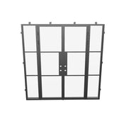Air 4 contemporary double doors with side windows and minimalist frame design