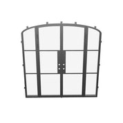 Air 4 double mini arch exterior steel doors with side glass and sleek design