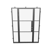 Air 4 single exterior door with sidelites and narrow frame design