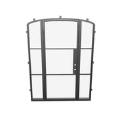 Air 4 single mini arch exterior entry door with sidelights and tempered glass
