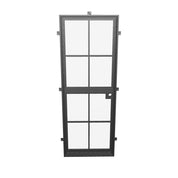 Designer Dutch single flat exterior steel door with tempered lite