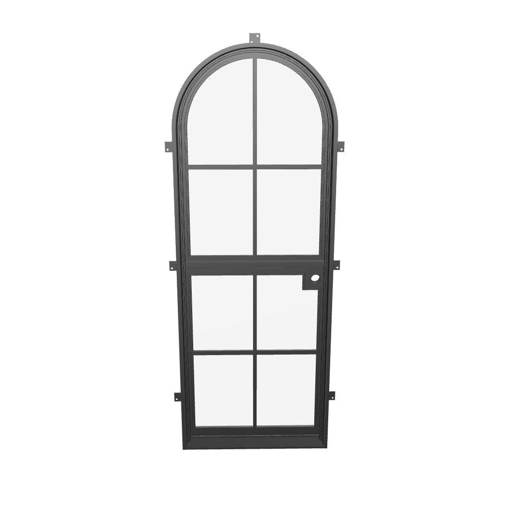 Premium Dutch single full arch exterior steel door, welded construction