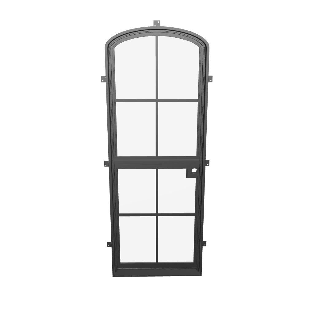 Air 5 Dutch single mini arch prehung architectural steel front door