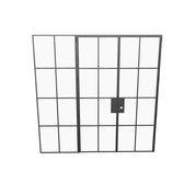 Air 5 interior double steel doors with left sidelight in OttoStumm hot-rolled steel slim frame design