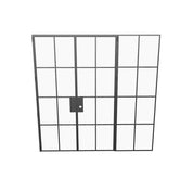 Air 5 interior double steel doors with right sidelight using OttoStumm hot-rolled steel narrow profile construction