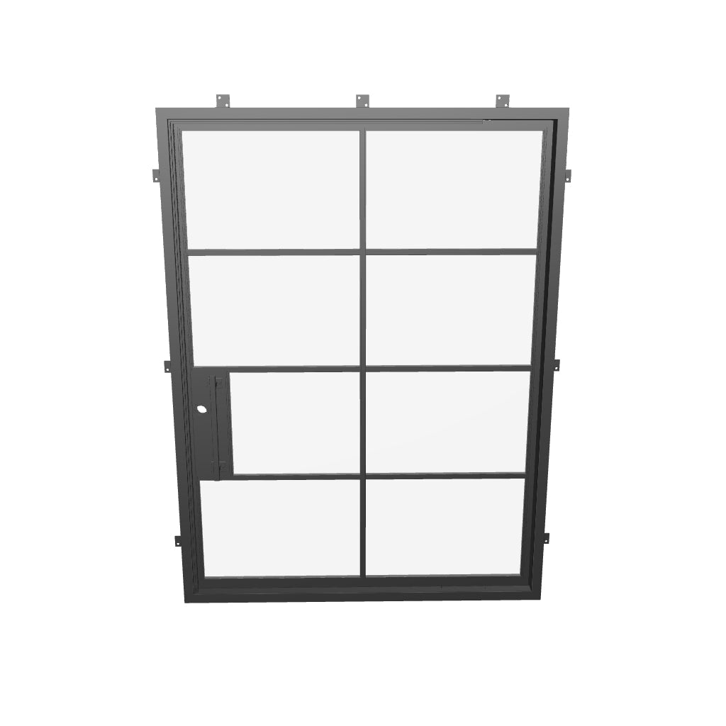 Air 5 pivot flat steel door architectural steel design with glass