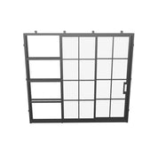 Air 5 exterior pocket sliding steel door system with narrow sightlines