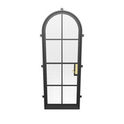Single full arch steel doors with thermal break frame