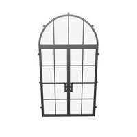 Air 5 with Thermal Break and Full Arch Top Window - Double Flat | Standard Sizes by Pinky’s Iron Doors — home doors, view 8