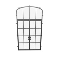 Air 5 with Mini Arch Top Window - Double Flat | Standard Sizes by Pinky’s Iron Doors — home doors, view 7